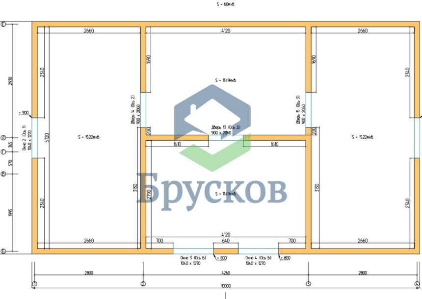 дом из бруса 150х150